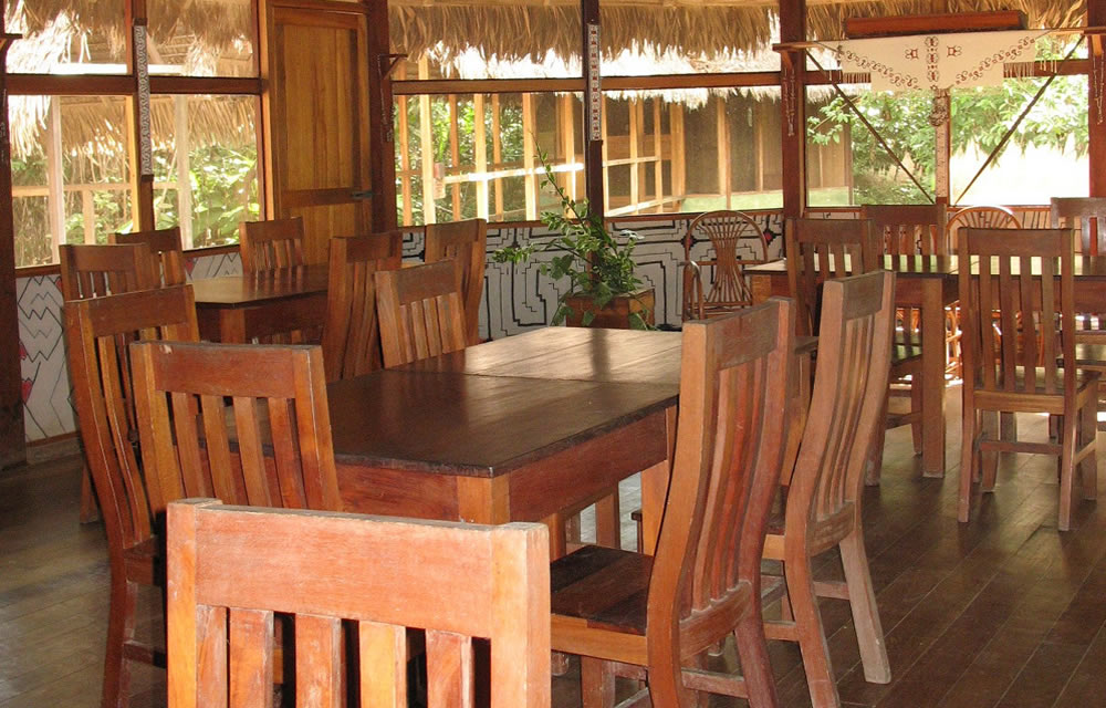 Speisesaal der Lodge Boca Manu