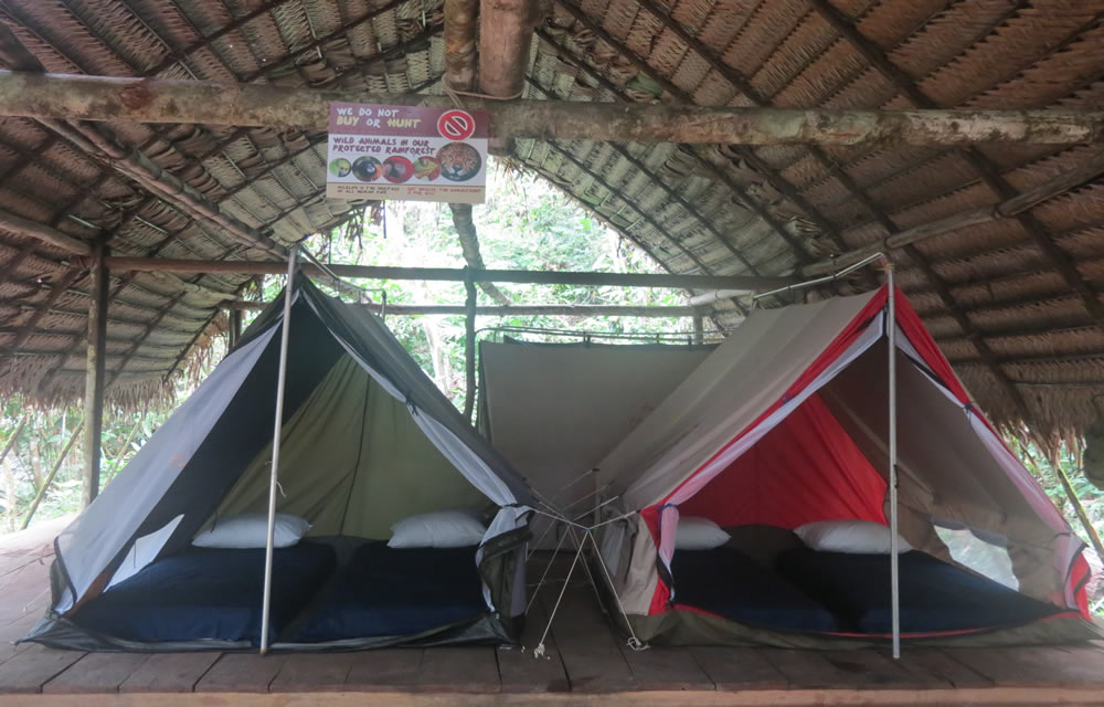 Unterkunft im Zelt