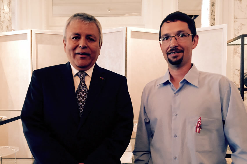 Luis Juan Chuquihuara Chil und Markus Mathys