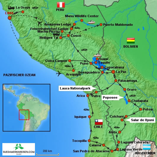Reisebericht Peru, Bolivien und Chile Reise mit Amazonas und Manu