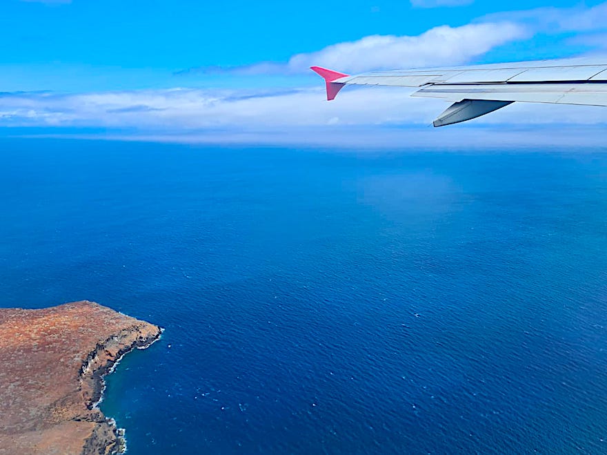 Galapagos Reise während Corona - Flug von Galapagos nach Baltra
