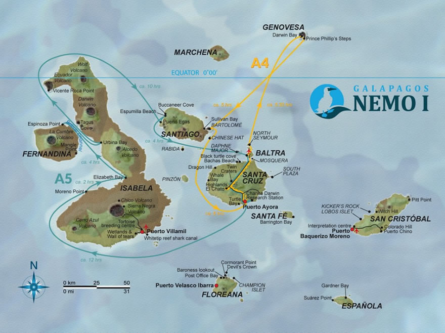 Galapagos Katamaran Nemo I Tour 8 Tage A