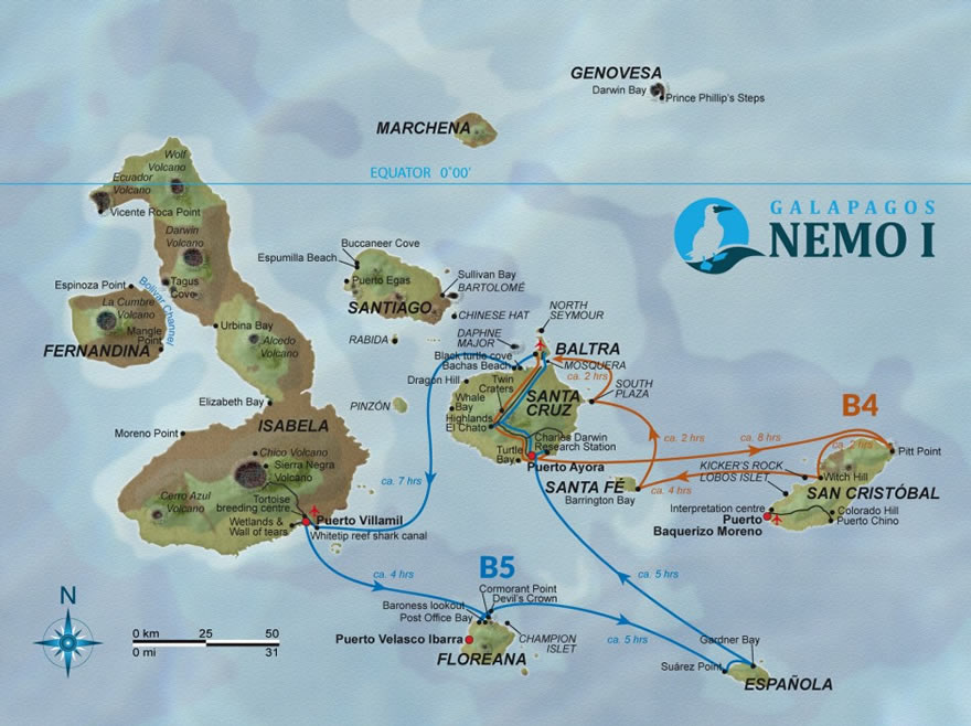 Galapagos Katamaran Nemo I 8 Tagestour B8