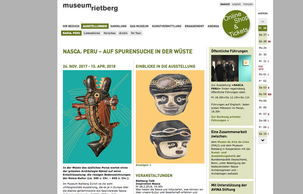Nasca Ausstelung Zürich