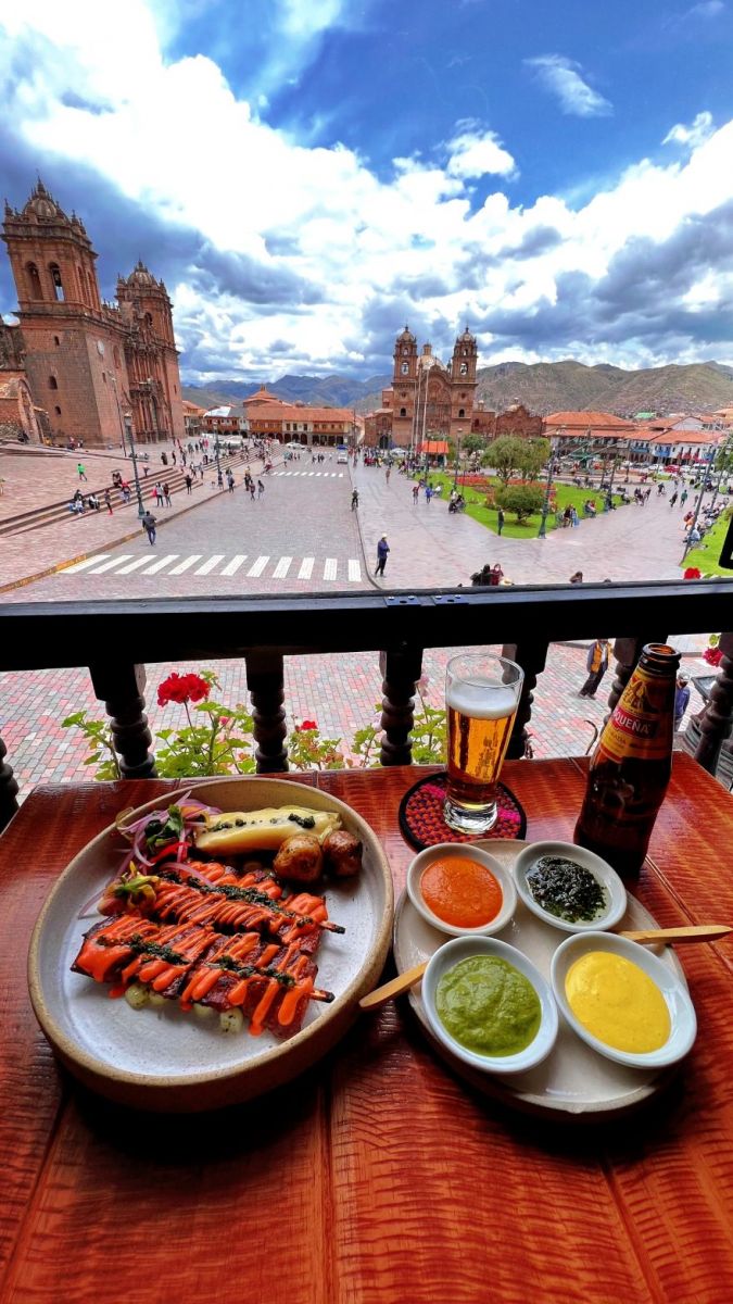 Essen Peru Cusco Anticuchos de Corazon