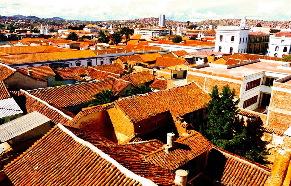 Blick über die Dächer von Sucre